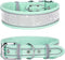 Bling Rhinestone Dog Collar Soft Comfortable Stylish Dog Collar with Bright Reflective Stripe Premium Adjustable Diamond Crystal Pet Collar for Sm...