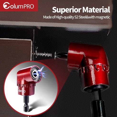 1/4 Inch 105 Degree Right Angle Driver Adapter Hex Shank Power Screwdriver,Quick Change Drive and Magnetic Bit Socket Right Angle Drill Attachment...