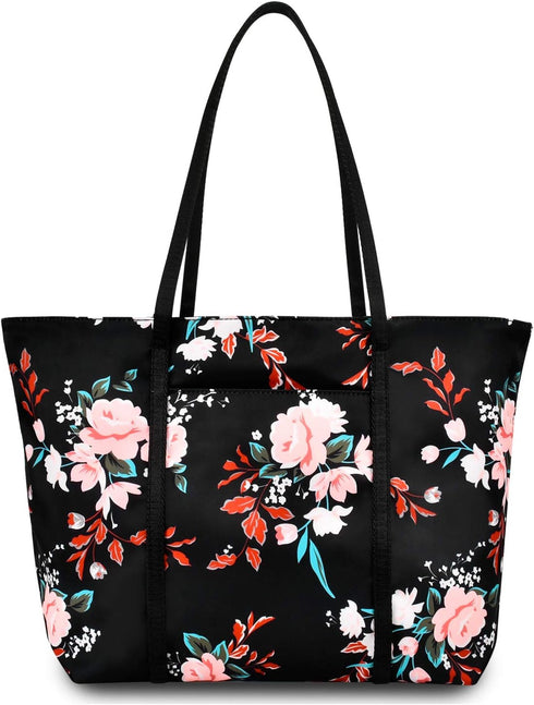 Chrysansmile Large Tote Bag for Women Work Nylon Shoulder Bags Waterproof Beach Bag Flower Womens Purses and Handbags...