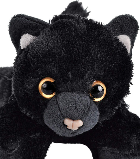 Wild Republic Black Cat Plush, Stuffed Animal, Plush Toy, Gifts for Kids, Hug’Ems 7"...