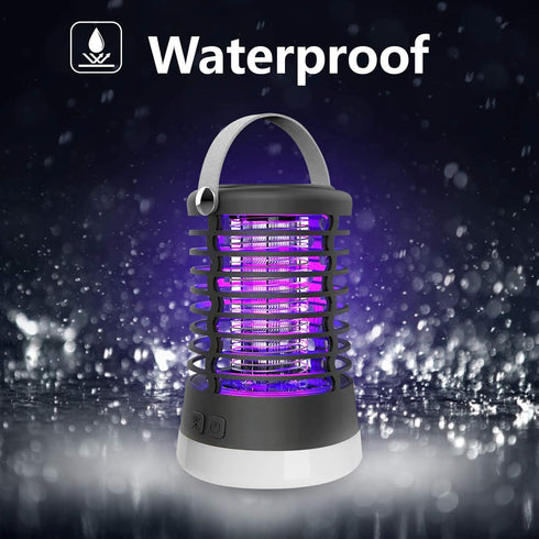 Bug Zapper Outdoor Bug Repellent Rechargeable Camping Lamp Waterproof Mosquito Killer Fly Trap Mosquito Repellent Portable Bug Zapper for Outdoor,...