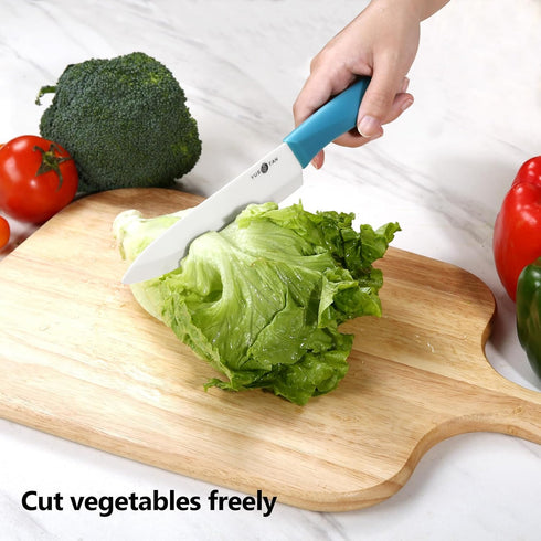 Ceramic Chef Knife 6-Inch Ceramic Kitchen Knife Chef's Knife with Sheath Cover Sharp Shatter proof Ceramic Blade Edge, Ideal for Cutting Meats Fru...