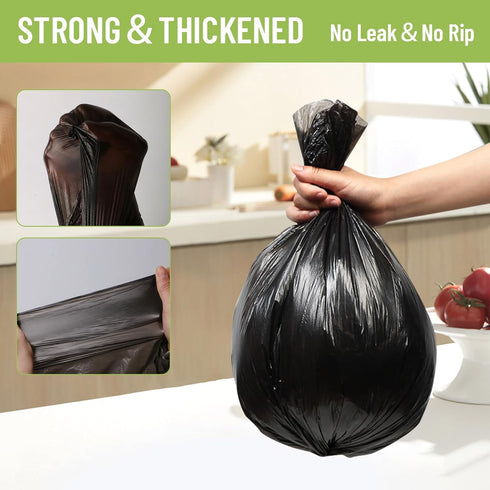 Black Small Trash Bags 4 Gallon, 100 Count Small Garbage Bags Bathroom Trash Bags Black Trash Bags Trash Can Liners Mini Trash Bags Trash Bags Uns...