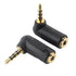 Cable Matters 2-Pack TRRS Right Angle 3.5mm Adapter in Black (3.5mm Right Angle Adapter, 90 Degree 3.5mm Adapter, 90 Degree Audio Adapter)......