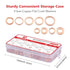 200pcs Copper Washers Sealing Crush Drain Plug Washer Assortment Kit Metric M5 M6 M8 M10 M12 M14 (Copper)...
