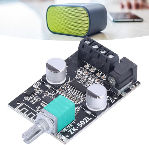 ZK?502L Bluetooth Power Amplifier Board 5.0 Stereo Audio Receiver Dual Channels Digital Audio Amplifier Module for DIY Speakers 5-24V...