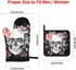 Halloween Skull and Flowers Day of The Dead Oven Mitts and Pot Holders Sets,Heat Resistant Non-Slip Cooking Gloves with Cotton Lining for Kitchen ...