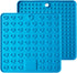 Fullgaden Multipurpose Silicone Pot Holders, Trivets, Jar Openers, Spoon Rests - Extra Thick Protection - Set of 2, Blue...