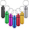12 Pieces Portable Pill Case First Aid Pill Container Mini Pill Container Waterproof Aluminum Keychain Pill Case Keychain for Medications, Vitamin...