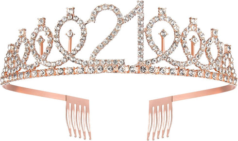 Finally 21 Sash and Crown Set for Girls - 21st Birthday Party Favor Supplies...