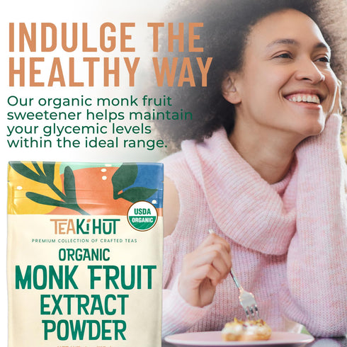 Organic Pure Monk Fruit Sweetener, No Erythritol 4oz, 100% Monk Fruit Extract Organic Powder for Keto and Paleo Diet, No Aftertaste, Zero Calories...