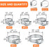 40PCS Hose Clamps, Camtek Stainless Steel Adjustable 6-29mm Range Worm Gear Hose Clamp Duct Clamp Pipe Clamp Fuel Line Clamp for Plumbing, Automot...