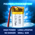 3.7V 170mAh Battery 651723 Lithium Polymer Ion Rechargeable Li-ion Li-Po Battery with 2P PH 2.0mm Pitch Connector...