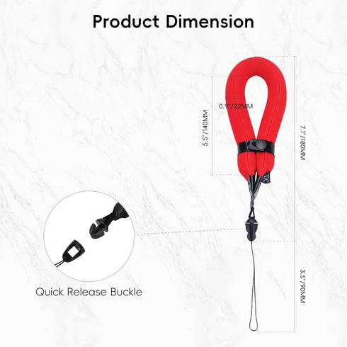 JJC Waterproof Camera Floating Wrist Strap for Olympus Tough TG-7 TG-6 TG-5 Kodak Pixpro WPZ2 Pentax WG-90 Fujifilm FinePix XP140 XP130 Nikon Cool...