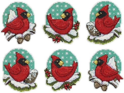 Design Works Crafts Inc. Cardinals Counted Cross Stitch Ornament Kit, Red...