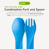 humangear GoBites Uno | Travel & Camping Utensils | Portable & Convertible Dining Ware | Multi-Functional Spork, Light Blue...