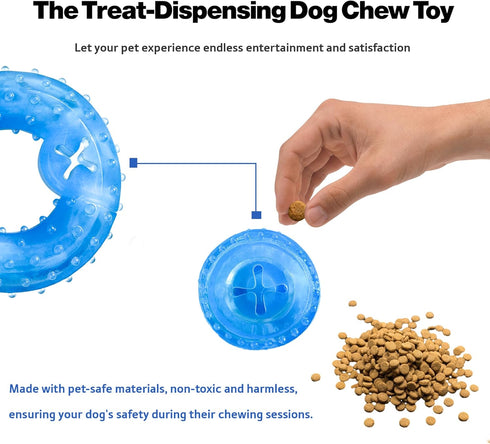 Puppy Chew Toy for Teething, Set of 2 Cooling Puppy Toys Made from Natural Teething Rubber, Cleans Teeth and Promotes Oral Health, Fit with Treats...
