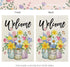 CROWNED BEAUTY Spring Garden Flag Floral Mason Jar 12x18 Inch Double Sided for Outside Small Burlap Seasonal Welcome Yard Flag...