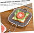 SUPVOX Sandwich Grill Folding Tray Microwave Toaster Sandwich Maker Bread Slice Grill Oven Bread Clip BBQ Grill Outdoor Household Bread Press Stai...