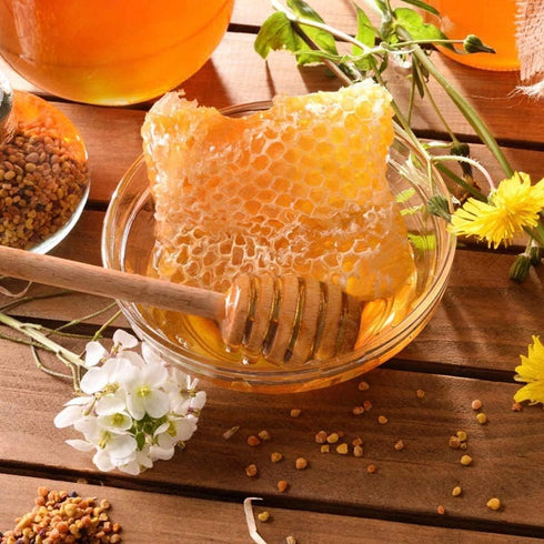 4 Pcs (6.3 Inches) Wooden Honey Mixing Stirrer Honey Dipper Sticks Honey Comb Stick Honey Spoon Collecting Dispensing Drizzling Jam...