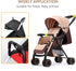 CHILDHOOD Baby Stroller Armrest Handle Sleeve Cover Universal Handle Cover Artificial Leather Black...