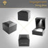 DANTE Luxury Engagement Ring Box With Light - Plush Velvet Wedding Case - Automatic LED Light Up Box - Premium Black - Ideal for Proposal, Anniver...