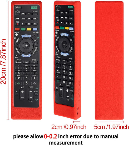 Protective Silicone Remote Case for Sony RMT-TX102U RMF-TX200U RMT-TX200U RMF-TX300U Smart Android TV Voice Controller Washable Anti-Lost Remote C...