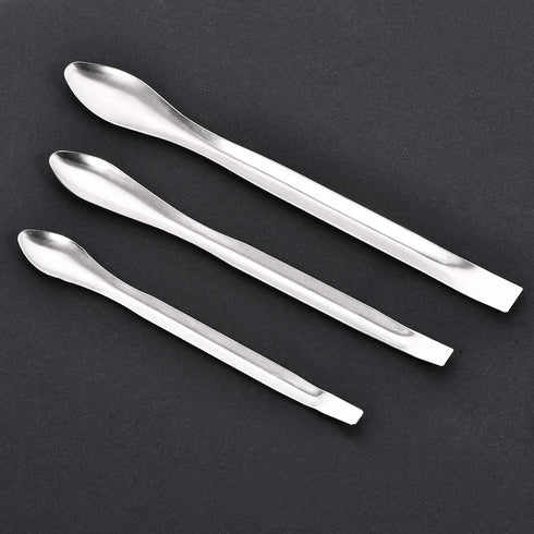 uxcell Micro Scoop Stainless Steel Reagent Sampling Lab Spoon Spatulas for Laboratory 3in1 9Pcs...