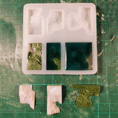Island Resin Pendant Molds, (4 Pack) Ocean Themed Style Silicone Epoxy Molds for DIY Jewelry Pendant Necklace Keychain Jewel and Resin Crafts...