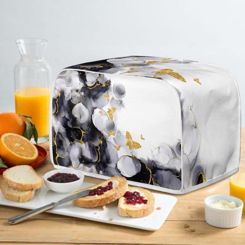 Marbling Butterfly Print 2 Slice Toaster Dust Cover, Kitchen Small Appliance, Anti Dust and Fingerprint Bread Machine Cover...