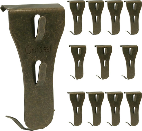 Brick Clips Hooks for Hanging Outdoor - Coideal 12 Pcs Metal Brick Wall Clip Fastener No Drill Picture Hangers for Christmas Lights Wreath Garland...