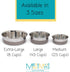 Messy Mutts Stainless Steel Heavy Gauge Bowl with Non-Slip Removable Silicone Base | Durable Indoor/Outdoor Dog Bowl | Warm Grey | Medium, 2.5 Cup...