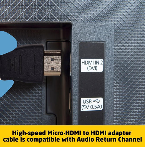 BRENDAZ Micro HDMI to HDMI Cable, 4K HDR 60Hz 18Gbps Hdmi to Micro Hdmi Adapter Cord Compatible with GoPro Hero, DSLR Camera, Alpha a7iii Camera, ...