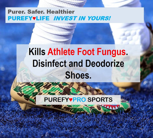 Purefypro Sports Equipment Disinfectant Spray - (3.4oz, 2pk) TSA Travel Size. Kills 99.9999% MRSA, HIV, Athlete Foot Fungus, Virus and Fungi. No R...