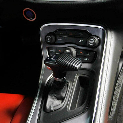 Compatibility with Charger 2015+ Car Center Gear Shift Knob Cover Accessories Black Carbon Fiber Paint......