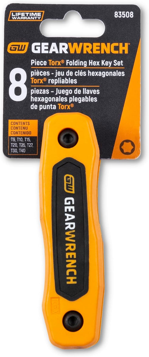 GEARWRENCH 8 Piece Torx Folding Hex Key Set - 83508...