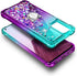 NZND Compatible with T-Mobile REVVL 6 Pro 5G / REVVL 6X Pro 5G Case with Tempered Glass Screen Protector, Ring Holder/Wrist Strap, Glitter Liquid ...