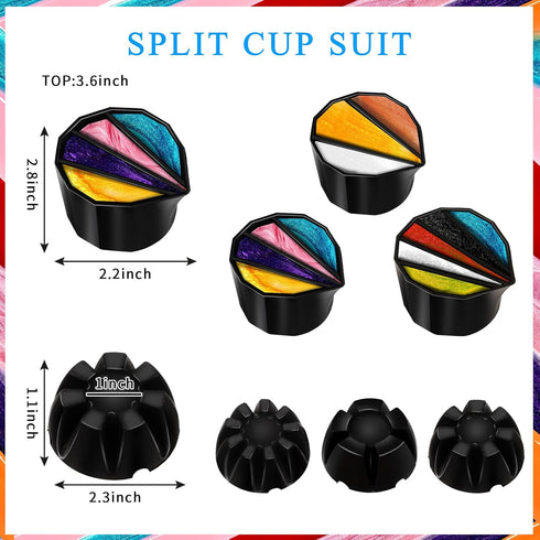 6 PCS Split Cups for Paint Pouring, Flower Pour Cups Acrylic Pouring Split Cups Paint Tools Fluid Painting Supplies Kit for DIY Pouring Paint and ...