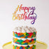 Tie Dye Happy Birthday Cake Topper for Tie Dye Party Carnival Party Decoration Supplies for Boys Girls...