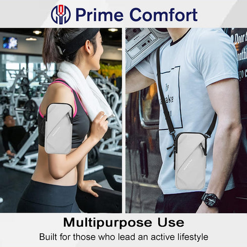 Phone Holder Arm Bands, Small Crossbody Shoulder Holsters Bag with Arm Band, Fits iPhone and All Cell Phones, Use for Running, Walking, Hiking & B...
