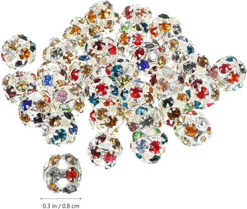 STOBOK 90pcs DIY Garland Bead DIY Beads Handcraft Beads Crystal Beads Spacers Beads Charms Bracelet Making Supplies DIY Jewelry Beads Diamond Bead...