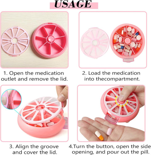 6PCS Weekly Pill Organizer 6PCS 7 Day 3 Times a Day INVODA Large Daily Pill Cases for Pills Vitamin Fish Oil Supplements Container (Group+Light Gr...