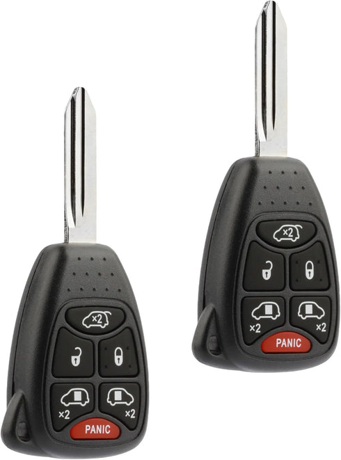 Key fits 2004 2005 2006 2007 Dodge Caravan and Grand Caravan/Chrysler Town Country Fob Keyless Entry Remote (M3N5WY72XX), Set of 2...