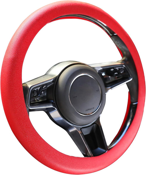 Universal Soft Silicone Steering Wheel Cover,Anti-Slip Steering Cover,Breathable Great Grip Cover for Steering Wheel,13“-15” Steering Wheel Protec...