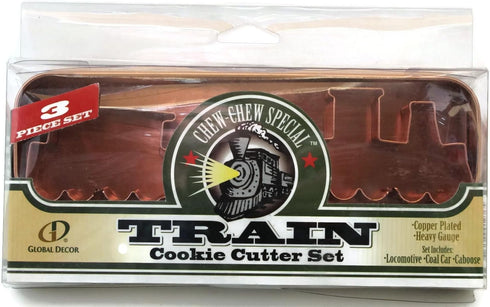 Train Cookie Cutter 3 Piece Copper Plated Set...