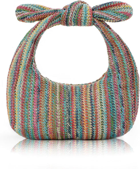 Bow Clutch Purse for Women Summer Beach Handbags Woven Clutch for Party Wedding Vacation 2024...