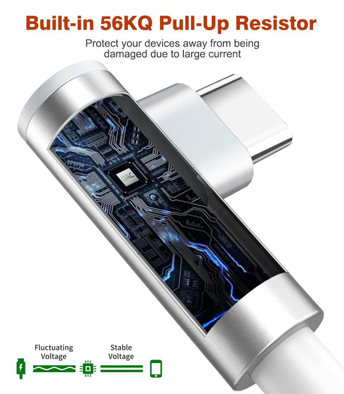 Jelanry 90° Elbow Design USB C Cable USB Type C Cable 5.9FT, 120W 90W HyperCharge Turbo Charging, 6A Fast Charging for Xiaomi Pad 5 14 12 Pro 12X ...