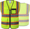 Reflective Mesh Safety Vest for Men Women with 8 Pockets and Zipper Front High Visibility Mesh Vest Hi Vis Construction Work Vest,Meets ANSI/ISEA ...