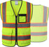 Reflective Mesh Safety Vest for Men Women with 8 Pockets and Zipper Front High Visibility Mesh Vest Hi Vis Construction Work Vest,Meets ANSI/ISEA ...