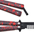 Practice Butterfly Knife Trainer, 2 Pack Steel Folding Comb, Unsharpened Blade, No offensive Bilsong for Beginners Training Outdoor Indoor Camping...